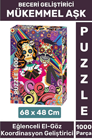 Eğlenceli El Göz Koordinasyon Beceri Görsel Algı Geliştirici Çocuk 1000 Parça PUZZLE MÜKEMMEL AŞK