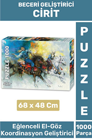 Premium Eğlenceli El Göz Koordinasyon Beceri Görsel Algı Geliştirici Çocuk 1000 Parça PUZZLE CİRİT