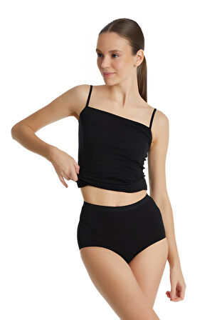 Blackspade Kadın Siyah Büyük Beden Yüksek Bel Slip Külot 1307