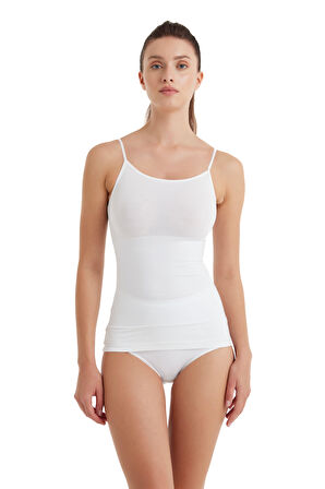 Blackspade Kadın Beyaz Atlet Korse Illusion 1481