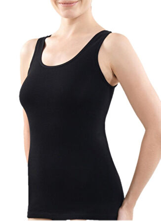 Blackspade Kadın Siyah Büyük Beden Atlet Essential 1950