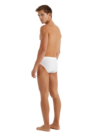 Blackspade Erkek Beyaz Slip Külot 2'li Paket Loose Fit 9625