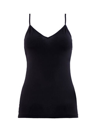 Blackspade Kadın Siyah Atlet Aura Satin 1403