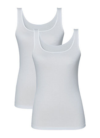 Blackspade Kadın Beyaz Atlet 2'li Paket Essential 1590