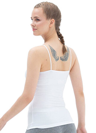 Blackspade Kadın Beyaz Askılı Atlet 1627