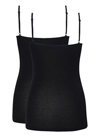 Blackspade Kadın Siyah İnce Askılı Atlet 2'li Paket 1591