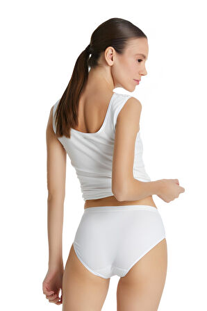 Blackspade Kadın Beyaz Büyük Beden Dantelli Slip Külot 1311