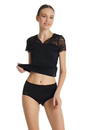 Blackspade Kadın Siyah Slip Külot 1773