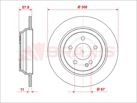 Mercedes Fren Diski Arka V-Class W447 14> Vito W447 14> - Braxıs Ae1013