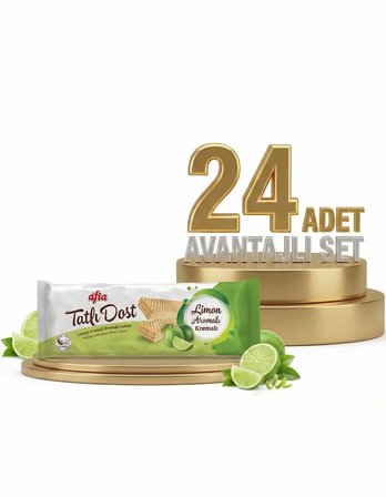 Afia Tatlı Dost Limon Kremalı Gofret 24x140 Gr