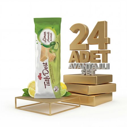 Afia Tatlı Dost Limon Kremalı Gofret 24x140 Gr