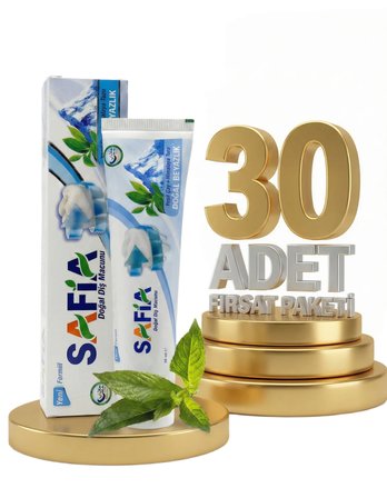 Safia Diş Macunu Yeşil Çay ve Himalaya Tuzu 30x60 ml