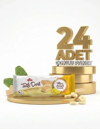 Afia Tatlı Dost Muz Kremalı Gofret 24x140 Gr