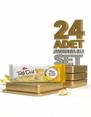 Afia Tatlı Dost Muz Kremalı Gofret 24x140 Gr