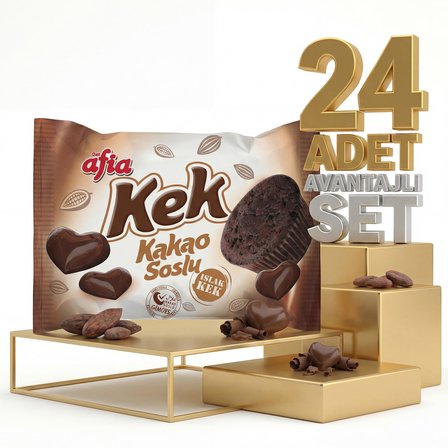 Afia Kakao Soslu Islak Kek 24x35 Gr