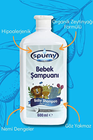 Organik Sertifikalı 2'li Hassas Saç Ve Vücut Bebek Şampuanı - 600 ml x 2