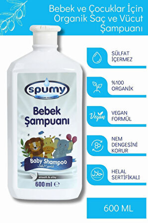 Organik Sertifikalı Hassas Saç Ve Vücut Bebek Şampuanı - 600 ml