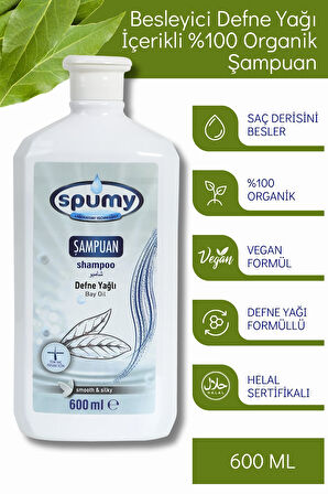 Besleyici Defne Yağı Içerikli %100 Organik Şampuan - 600 ml