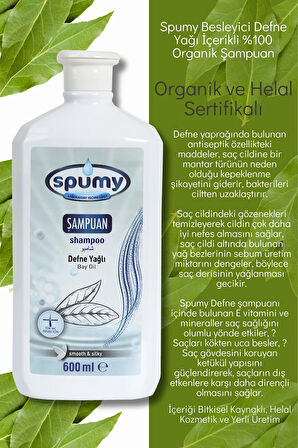 Besleyici Defne Yağı Içerikli %100 Organik Şampuan - 600 ml