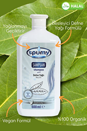 Besleyici Defne Yağı İçerikli 2'li %100 Organik Şampuan - 600 ml x 2