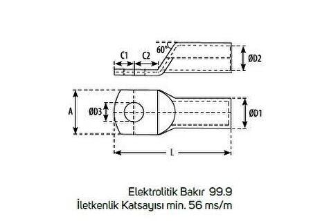 NOVA 25Mm (M8) Standart Kablo Pabucu