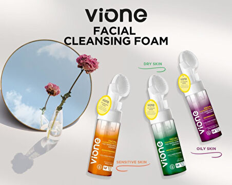 vione Arındırıcı &amp; Canlandırıcı Yüz Temizleme Köpüğü Fırçalı
