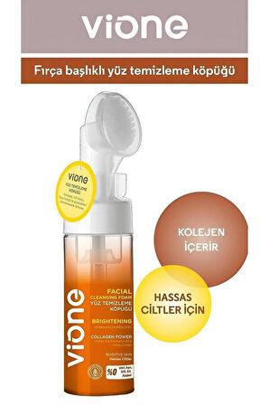 vione Aydınlatıcı Besleyici Özel Fırçalı Yüz Temizleme Köpüğü 150ml