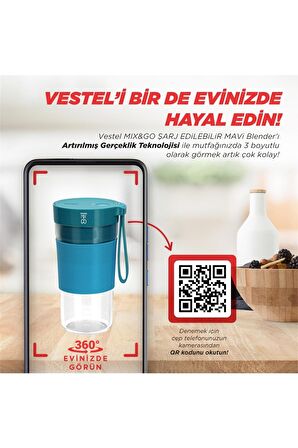 Mıx&go Sarj Edilebilir Mavi Blender