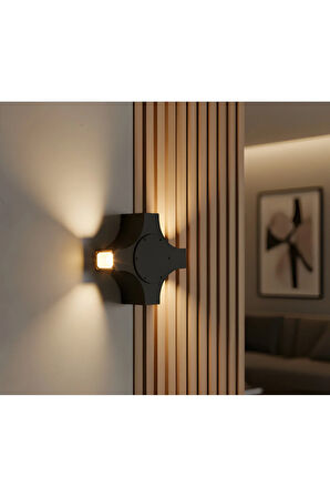 DEKORATİF STAR DUVAR APLİĞİ — KDA754 / 4W / 3000K SARI IŞIK/ IP54