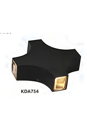 DEKORATİF STAR DUVAR APLİĞİ — KDA754 / 4W / 3000K SARI IŞIK/ IP54