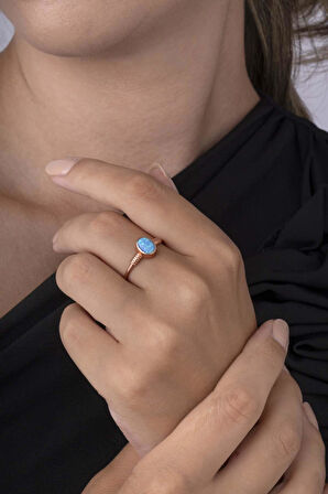 Gümüş Pazarım Yaprak Detaylı Manolya Çiçeği Ayarlamalı 925 Ayar Gümüş Kadın Yüzük