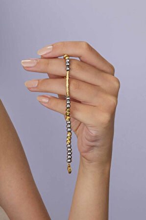 Gümüş PazarımKırmızı Altın Kaplama Dorika Zincir Model Altın Kaplama Çelik Kadın Bileklik