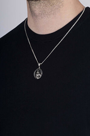 Gümüş Pazarım Aslan Kral Erkek Gümüş Kolye