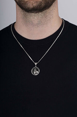 Gümüş Pazarım Aslan Kral Erkek Gümüş Kolye