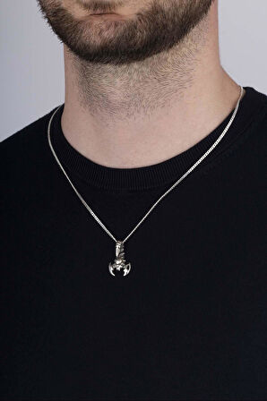 Gümüş Pazarım Akrep Motifli Erkek 925 Ayar Gümüş Kolye