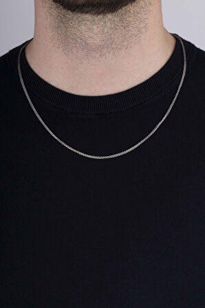 Gümüş Pazarım Tilki Kuyruğu Model Erkek 925 Ayar Gümüş Zincir