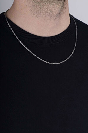 Gümüş Pazarım Tilki Kuyruğu Model Erkek 925 Ayar Gümüş Zincir