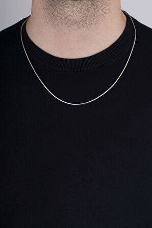 Gümüş Pazarım İtalyan Model Klasik Erkek Gümüş Zincir Kolye