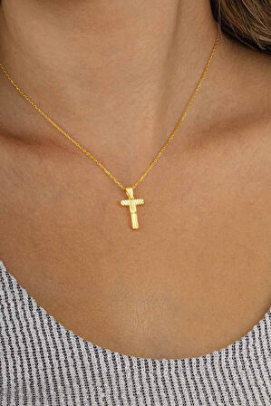 Gümüş Pazarım Altın Kaplama T Harfi Kadın 925 Ayar Gümüş Kolye