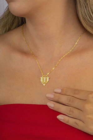 Gümüş Pazarım Altın Kaplama 925 Ayar Gümüş Serenay Kolye