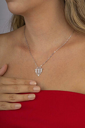 Gümüş Pazarım Rodyum Kaplama 925 Ayar Gümüş Serenay Kolye