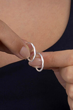 Gümüş Pazarım Burgu Model Rodyum Kaplama Kadın Gümüş Küpe