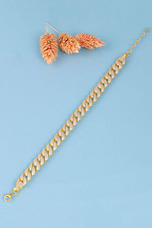 Gümüş Pazarım Altın Kaplama 925 Ayar Gümüş Gurmet Bileklik