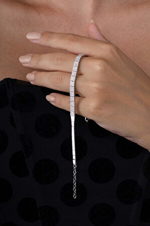 Gümüş Pazarım Pırlanta Model Su Yolu Süzme 925 Ayar Gümüş Bileklik