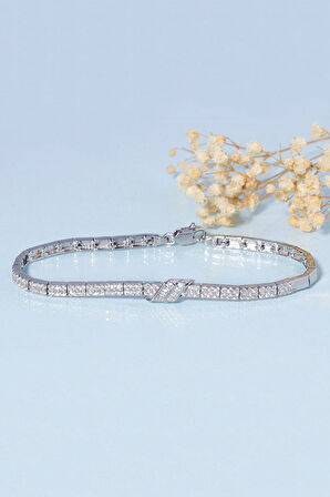 Gümüş Pazarım Su Yolu Kemerli 925 Ayar Gümüş Bileklik