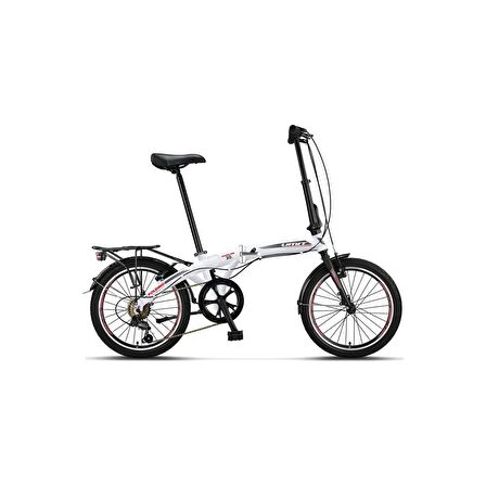 ÜMİT 2036 FOLDING KATLANIR BİSİKLET V 20 JANT 6 VİTES BEYAZ SİLVER KIRMIZI