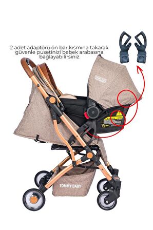 TommyBaby Mia Kabin Travel Bebek Arabası Gold Kabin Boy