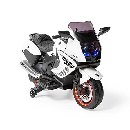 Baby2go 2390 Speed Aküllü 12 V Motosiklet / Beyaz