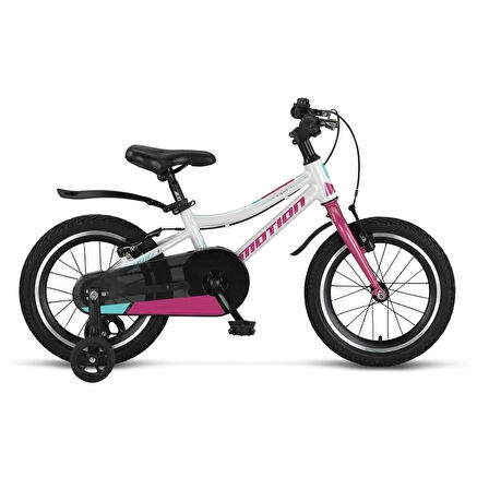 ÜMİT 1674 MOTION KIZ ÇOCUK BİSİKLETİ V 16 JANT BEYAZ PEMBE