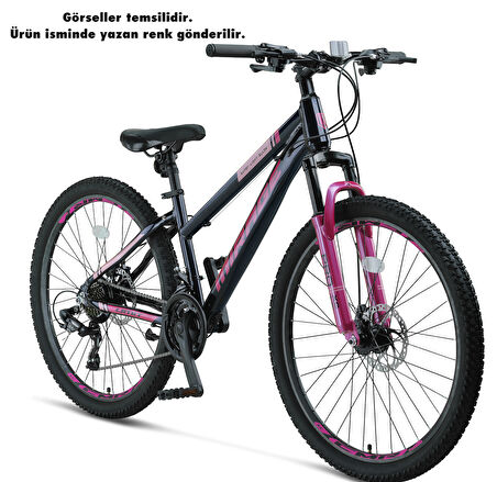 Ümit 2466 Mirage V Lady  Kadın Dağ Bisikleti 21 Vites 24 Jant Siyah-Pembe